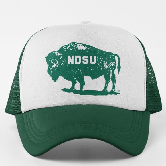 Other - NEW NDSU North Dakota State Bison Retro Foam Trucker Snapback Hat 2TONE DK GREEN